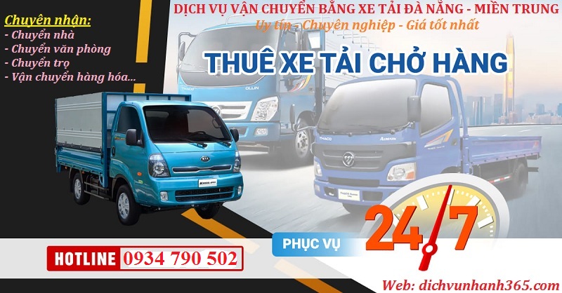 xe tải chở hàng giá rẻ uy tín tại đà nẵng